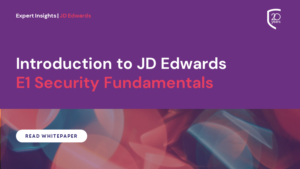 Introduction to JD Edwards EnterpriseOne Security Fundamentals